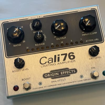 Origin Effects Cali76-TX-P Parallel FET Limiting Amplifier Compressor with Boost 2010s - Silver/Gray image 1