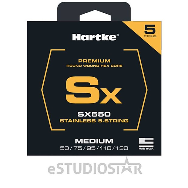 Hartke SX550 5-String Medium Premium Stainless Steel Bass Strings image 1