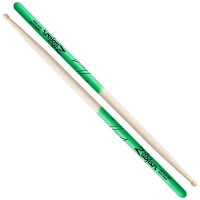 Zildjian Super 7A Maple Green DIP Drumsticks image 1