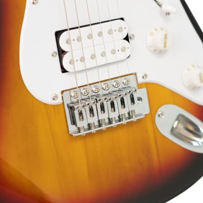 CNZ Audio ST Mini Electric Guitar - Rosewood Fingerboard, Maple Neck, Sunburst image 5