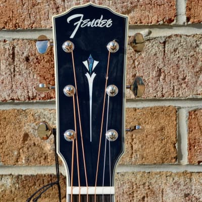 Fender PS-220E Parlor, Ovangkol Fingerboard, 3-Color Vintage Sunburst image 3