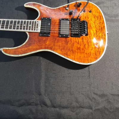 FERNANDES AMBER REVOLVER ELITE SUSTAINER, FLOYD ROSE EMG