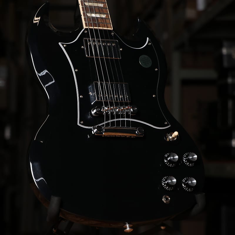 Gibson SG Standard Electric Guitar in Ebony with Soft Shell Case image 1