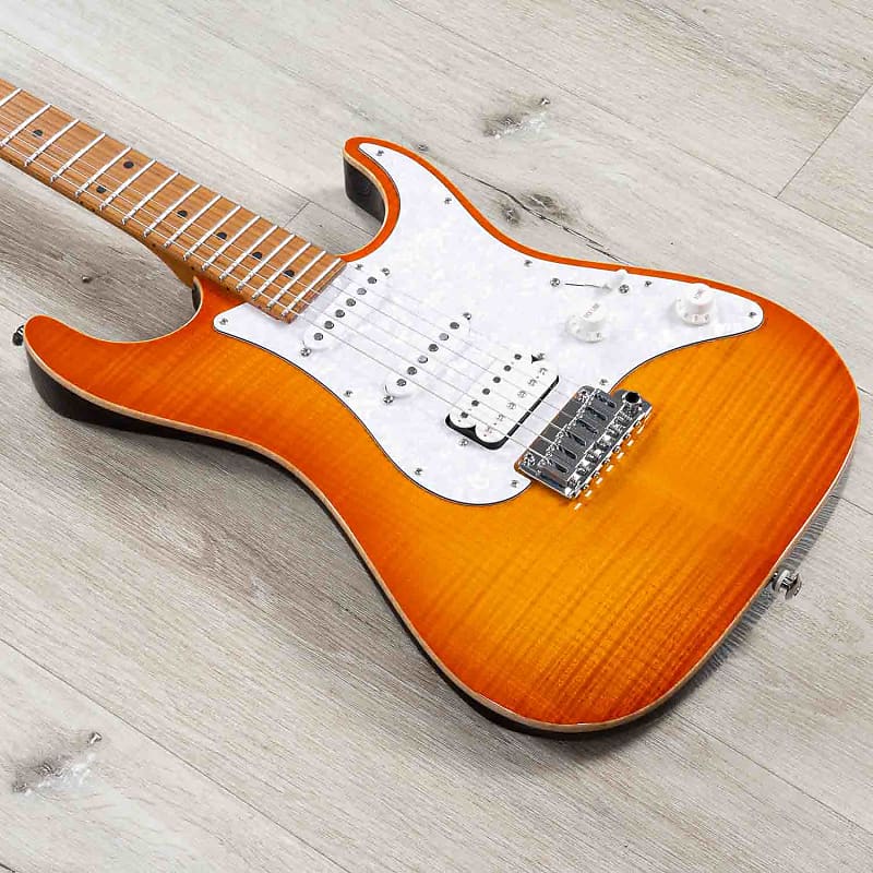 Suhr Standard Plus HSS Guitar, Roasted Maple Fretboard, Trans Honey Amber Burst image 1