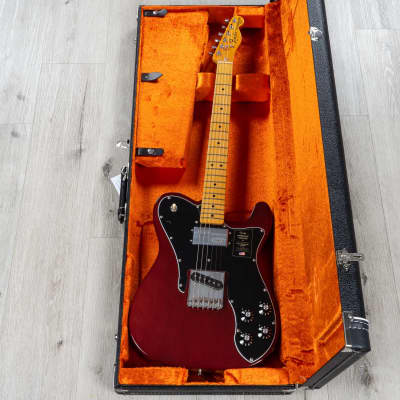 Fender Limited Edition American Vintage II 1977 Telecaster Custom Guitar, Belly Cut, Maple, Wine image 11