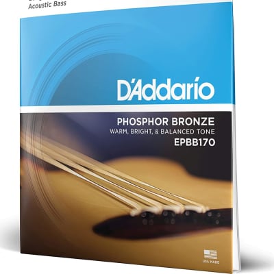 D'Addario EPBB170 (45-100) Phosphor Bronze Acoustic Bass Strings image 1