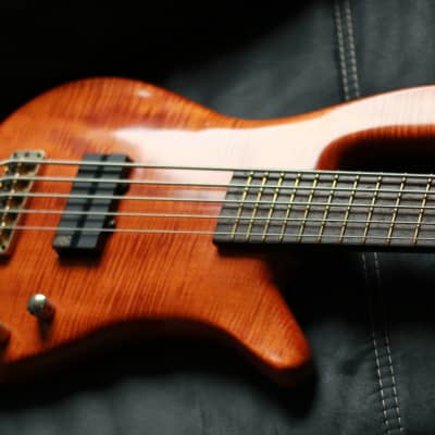 Warwick Streamer Pro M 5-String Bass (LX 5), 1996, Honey Violin, Wenge/Wenge/Maple,  Made in Germany image 10