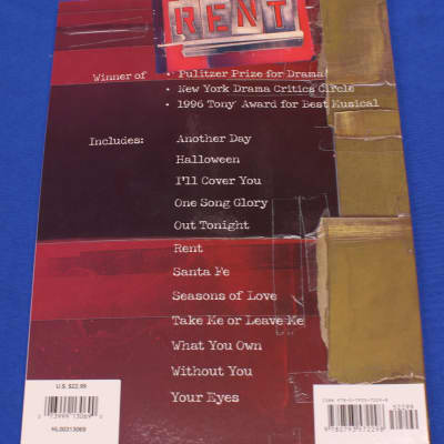 Hal Leonard Rent Vocal Selections Songbook Piano Guitar Sheet Music image 2