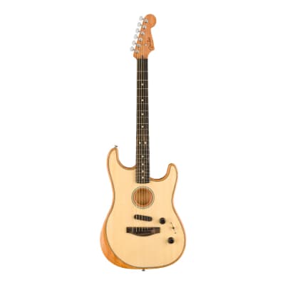 Fender American Acoustasonic Stratocaster - Natural w/ Ebony FB image 2