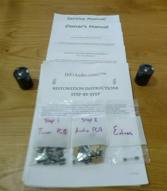 Kenwood KR-3600 restoration kit filter capacitor repair rebuild fix  			