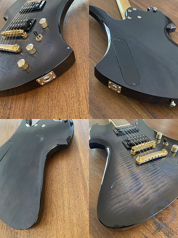BC Rich Mockingbird, Blue Black Flame, Japan Edition, 1999