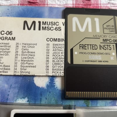 Korg m1 Sound & memory cards Korg 1980's