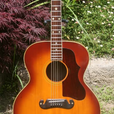 Greco Canda 404 J200 style guitar 1972 Sunburst+Original Hard Case FREE imagen 4