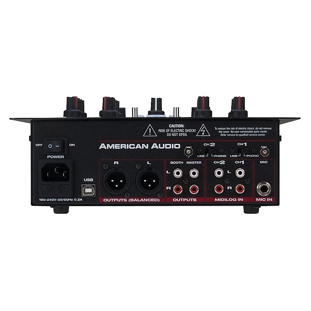 American Audio MXR-10 10" 2-Channel DJ MIDILOG Mixer image 2