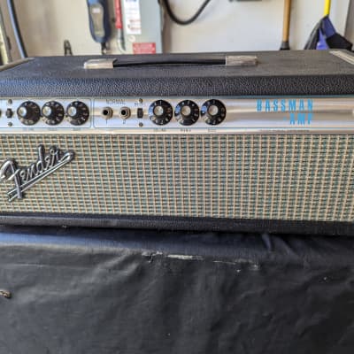 1969 Fender Bassman Amp Head + Speaker Enclosure - Silverface Non-"Drip Edge" image 4