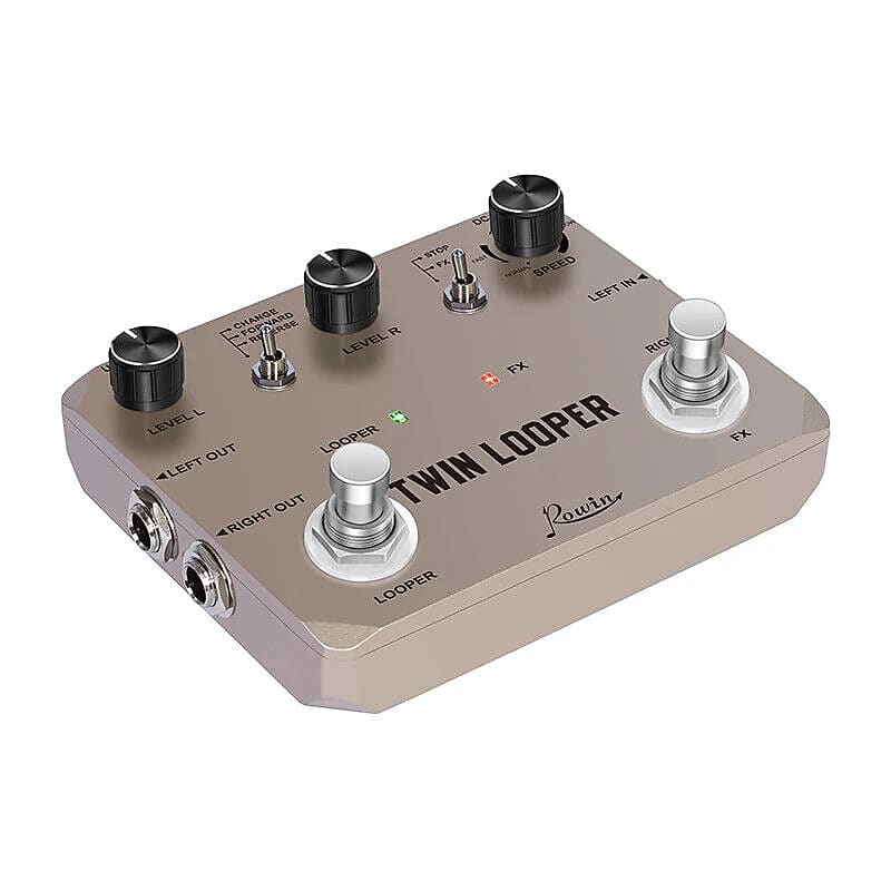 New Rowin Twin Looper 2023 - Golden Electric Guitar Pedal image 1