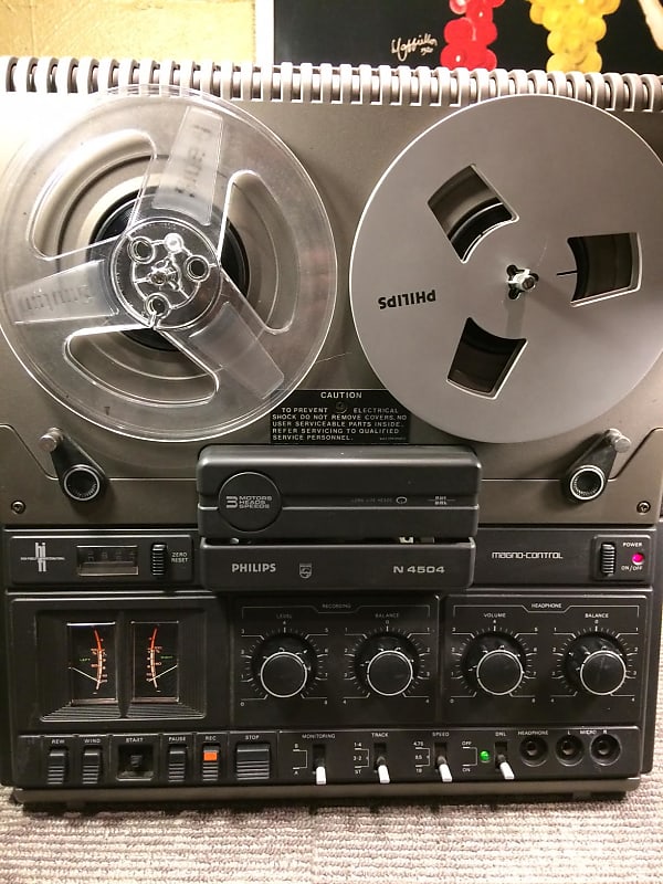 Vintage Philips N 4504 Reel to Reel Tape Deck