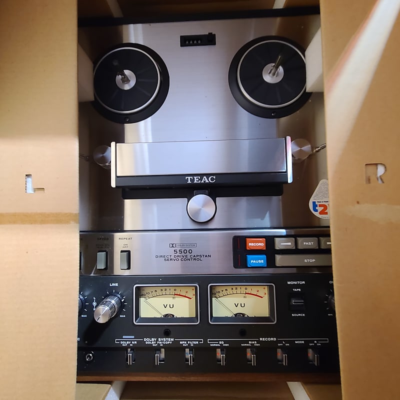 NEW OLD STOCK!!! TEAC 5500 DOLBY  Auto Reverse 4 Track stereo Reel to reel tape deck recorder  			