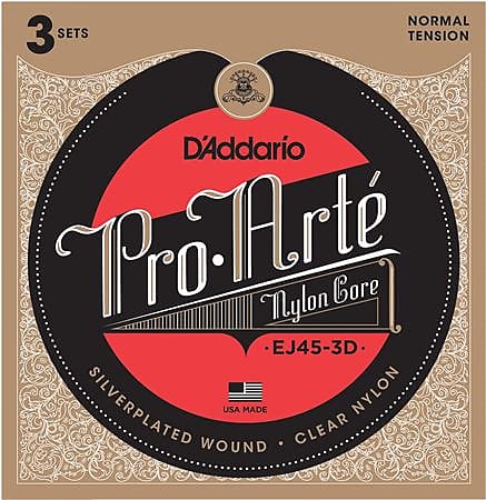 D'Addario EJ45 Pro Arte Classical Guitar Strings Normal P028-43 3 Pack image 1