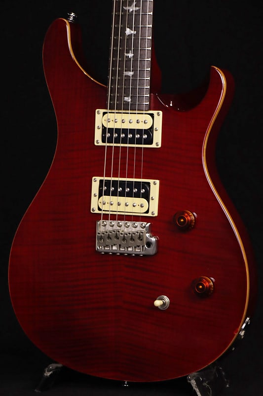 PRS SE SE CUSTOM 24 Flat Top Bird Inlay Scarlet Red (S/N:M06438) (07/10)