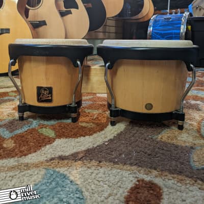 LP Aspire Wood Bongos Natural/Black LPA601-AW | Reverb