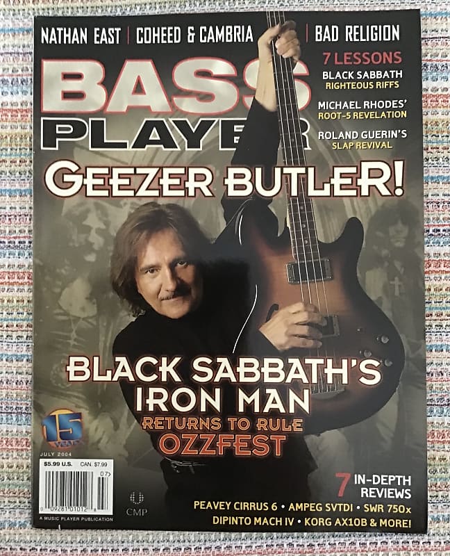 Bass Player Magazine Back Issue July 2004: Geezer Butler | Reverb