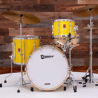 PREMIER RESONATOR 3 PIECE DRUM KIT, DECO YELLOW, (PRE-LOVED) | Reverb