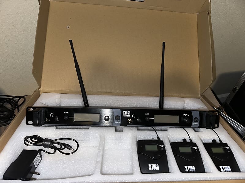 IEM System with 3 Body Packs Xtuga IEM1200 Wireless In Ear Reverb