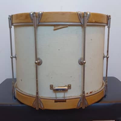 Ludwig Marching Snare - Wood Hoops - 10x14 - 1968 - Keystone Badge - Single Tension - White image 7