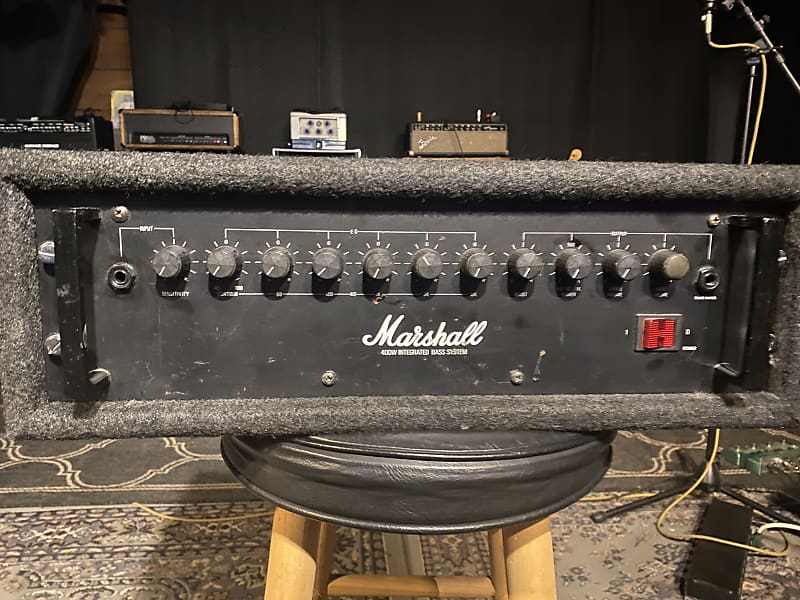 Vintage Marshall 3540 1980s Solid State Black Carpet Bass Rackmount  Amplifier