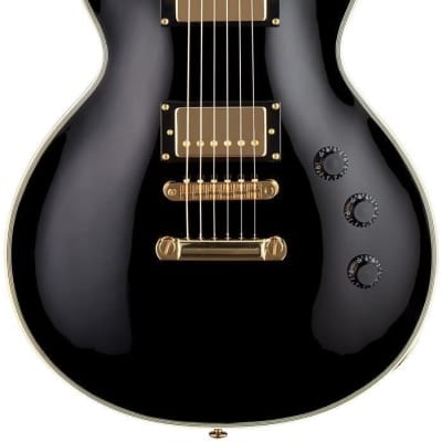 LTD by ESP Model EC-256 Gloss Black Finish Single Cutaway Electric Guitar image 3