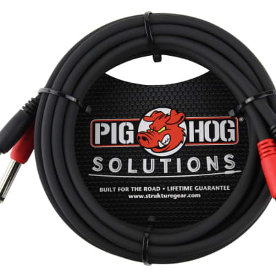 Pig Hog Solutions RCA-1/4" Dual Cable - 6-FEET image 2