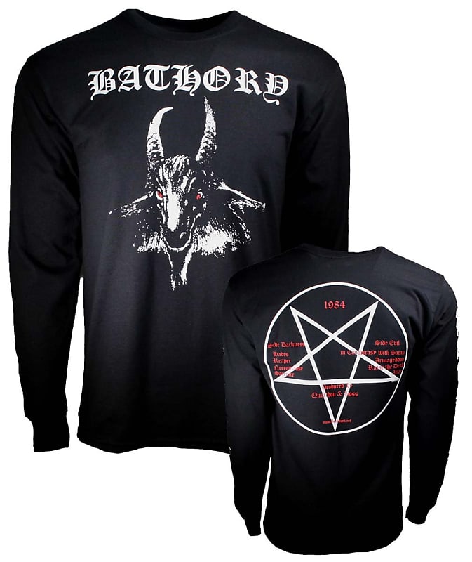 【White Goat Sleeve】Bathory / Bathory BATHORY cd cv WHITE GOAT Official LONG SLEEVE SHIRT MED New