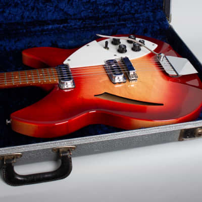 Rickenbacker Model 335 Semi-Hollow Body Electric Guitar (1966), ser. #FI-3126, original silver tolex hard shell case. image 13