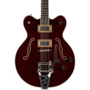 Gretsch Guitars G6609TFM Players Edition Broadkaster Center Block Electric Guitar With String-Thru Bigsby and Flame Maple Dark Cherry Stain