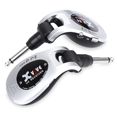 Mint Xvive U2 Wireless System Electric Guitar Live Stage Transmitter Receiver Silver image 2