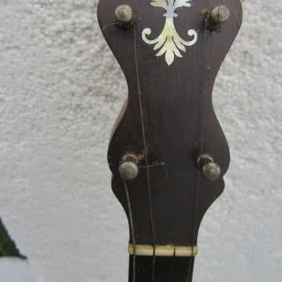 Slingerland Tenor Banjo, 1920's, 17 Fret, 10 3/4" Head, Tone Ring, Fancy Inlays image 2