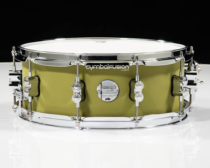 PDP Concept Maple Snare - 5.5x14 Satin Olive image 1