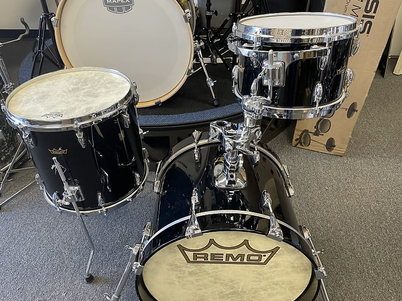 Remo Gold crown 3 piece bop set 2013 black lacquer