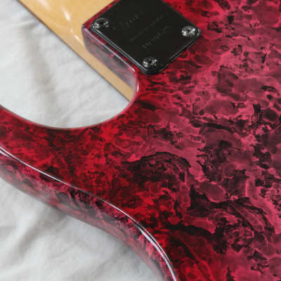1981 Vantage 525B PJ Rare Made in Japan Vintage 4 String Bass - Purple Red Nebula + Hard Case image 20