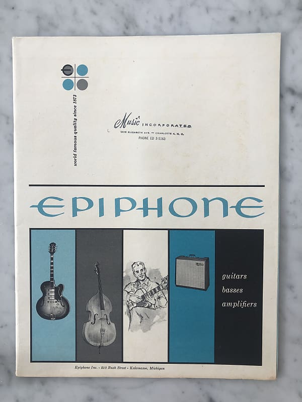 1961-1962 Epiphone Catalog Casino Wilshire Crestwood Sorento Case Candy Vintage image 1