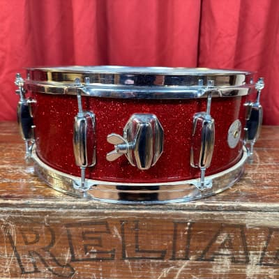 Vintage Star 5x14 Snare Drum Red Sparkle MIJ Tama Japan image 8
