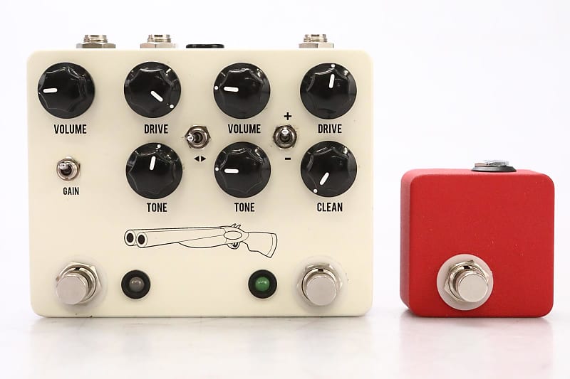 JHS Double Barrel V4 Overdrive Guitar Effects Pedal w/ Red