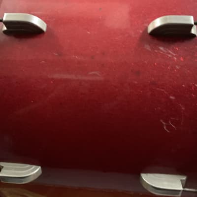 Leedy & Ludwig 14 x 20 Bass Drum 1950s Red Sparkle *No Extra Holes* image 5