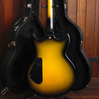 Reverend Manta Ray HB-FM Sunburst Semi-Hollow Electric Guitar image 10