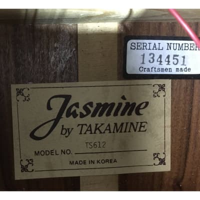 Jasmine by Takamine TS612 image 9