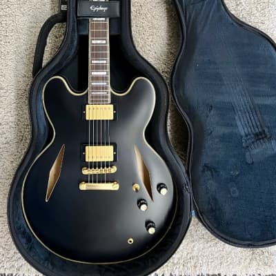 Epiphone Emily Wolfe Sheraton Stealth Black Aged Gloss Semi-Hollow Guitar w/Case image 8