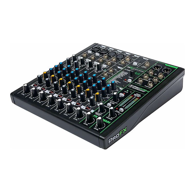 Mackie ProFX10v3 Unpowered 10-Channel FX USB Mixer Bundle - Includes Knox  Gear TX-100 Closed-Back Studio Monitor Headphones, 1/4