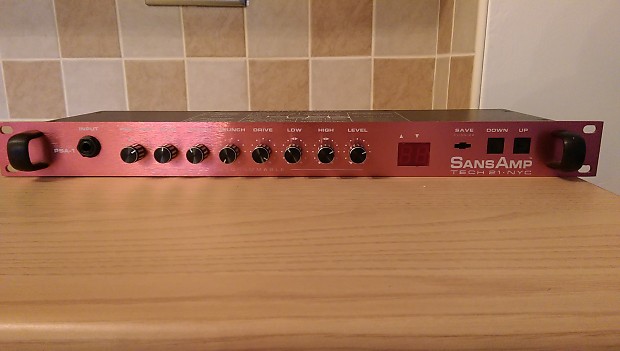 Tech 21 SansAmp PSA-1 Rare Red Face Plate Limited Edition