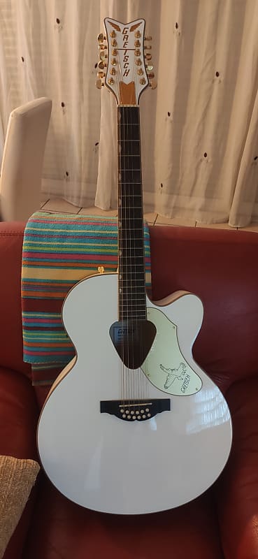 Gretsch G5022CWFE-12 Rancher Falcon Jumbo 12-String Cutaway with Fishman Pickup System 2016 - White image 1